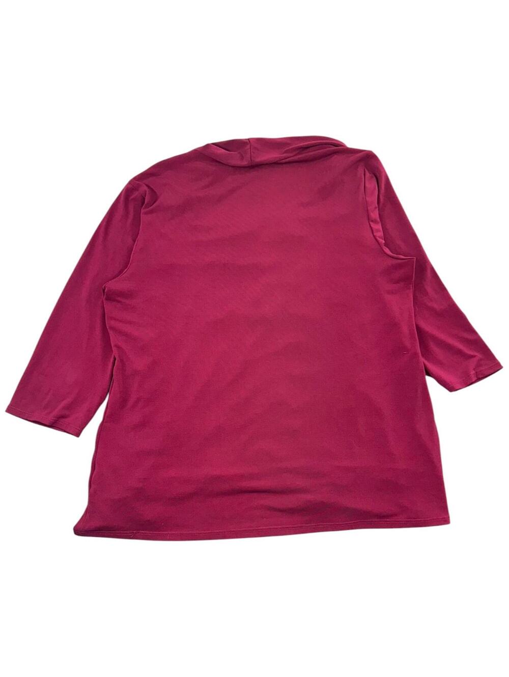 Notations Magenta Cardigan & Ruffled Abstract Layered Set - Picture 3 of 7